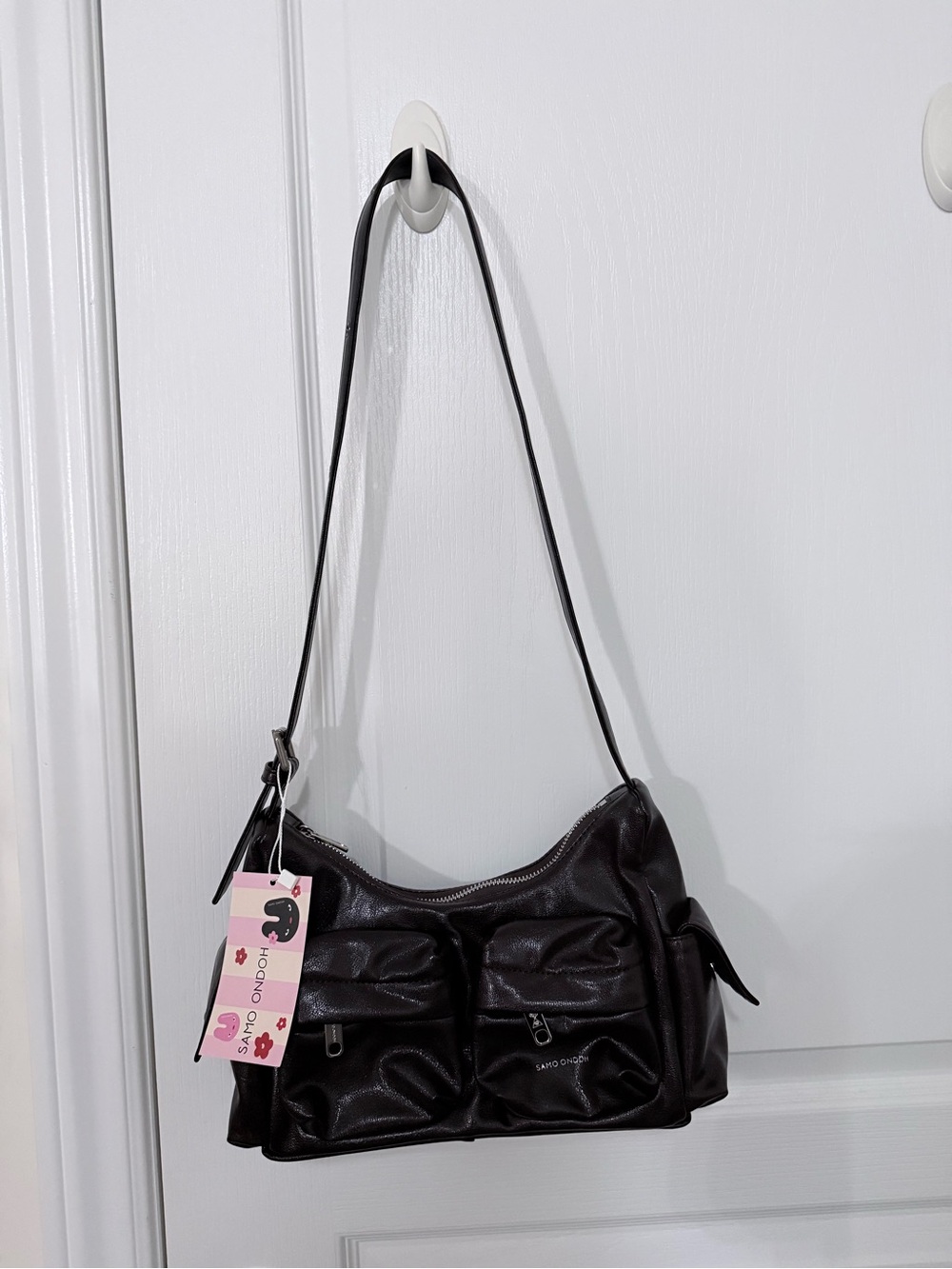 SAMO ONDOH pocket mug bag M in Goat Chocolate
